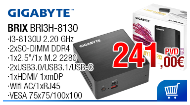 BAREBONE GIGABYTE BRIX BRI3H-8130 BLACK