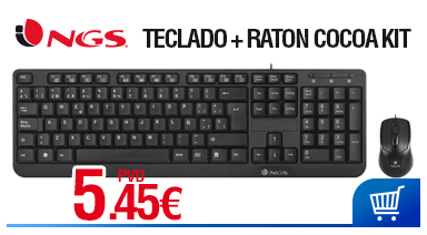 TECLADO + RATON CON CABLE COCOA KIT NGS