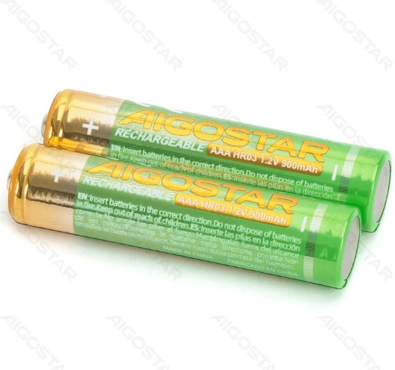 Pila Recargable Hr03 (Aaa) 1.2V 2 Uds Aigostar
