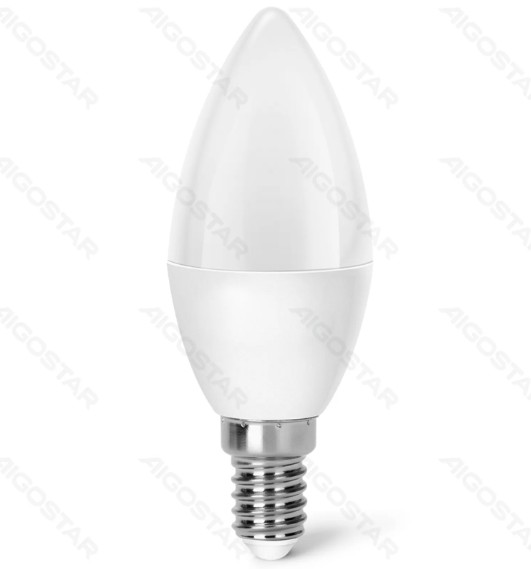 Bombilla LED C37-E14 6W 6500K Luz Fria 510Lm Aigostar