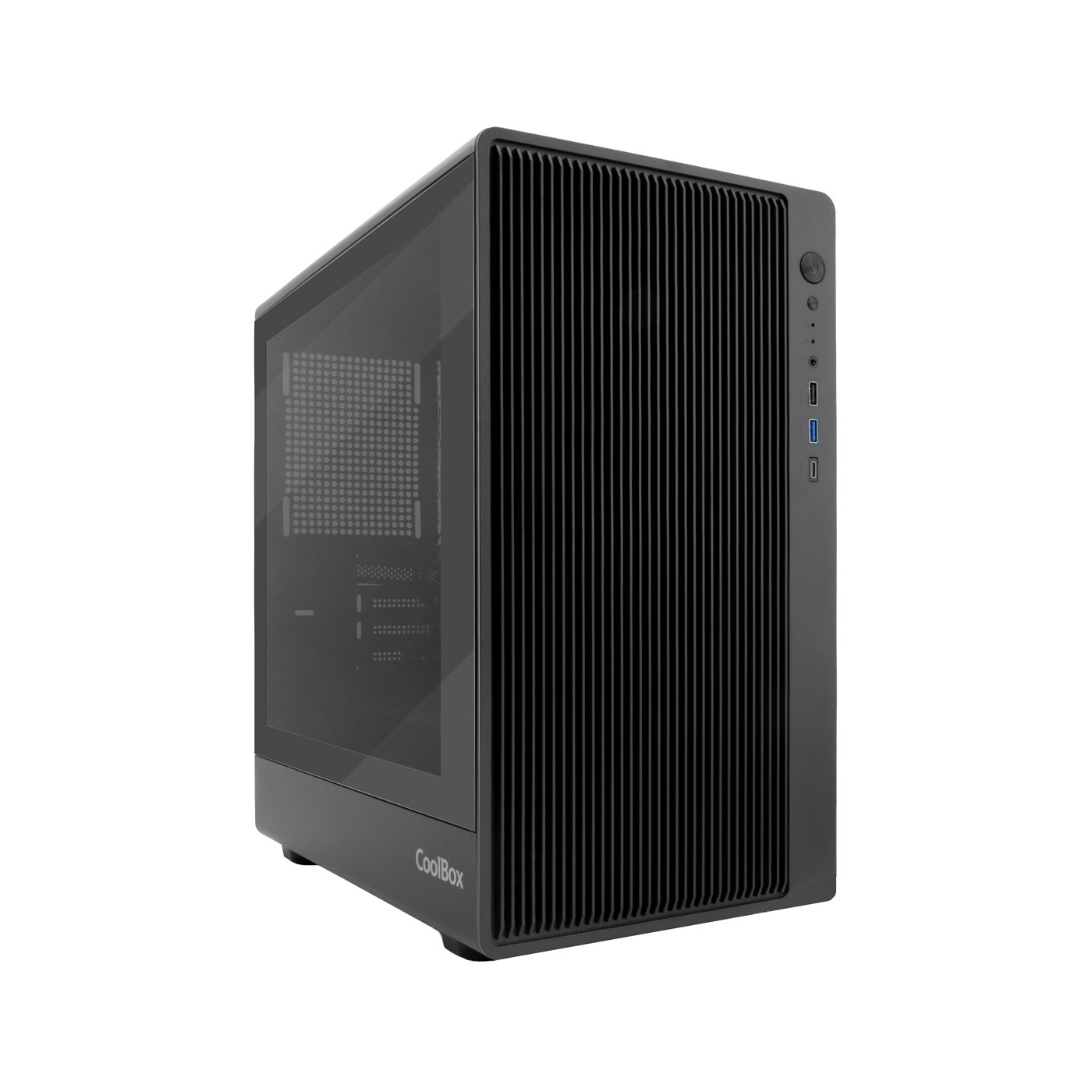 Caja Gaming Microatx Gm335 Darkface Negro Coolbox