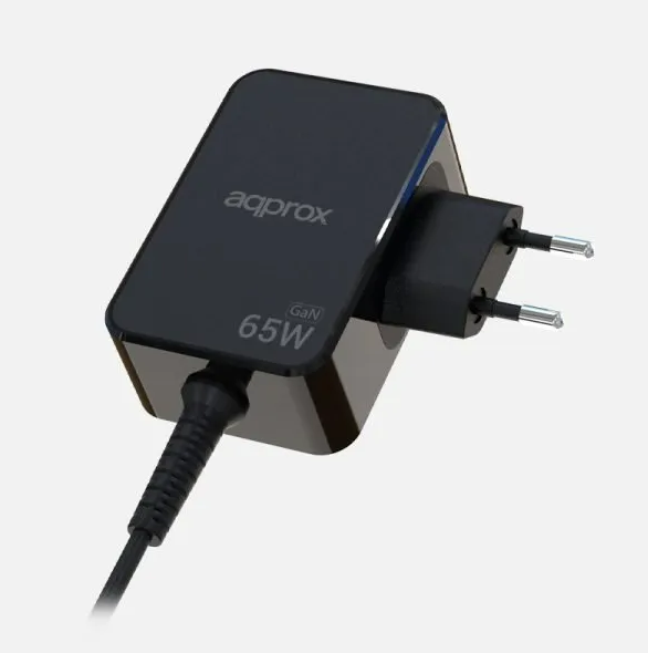 CARGADOR USB DE VIAJE/PARED TYPE-C 65W GaN NEGRO APPROX