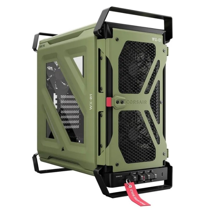 Caja Semitorre Atx Wharthog Rs Performance Verde Militar Corsair