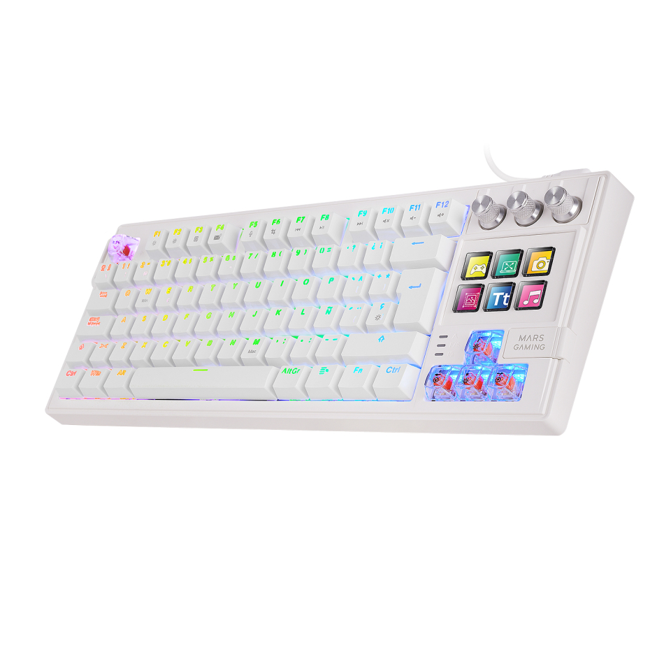 Teclado Mecanico Mk-Master Blanco Mars Gaming