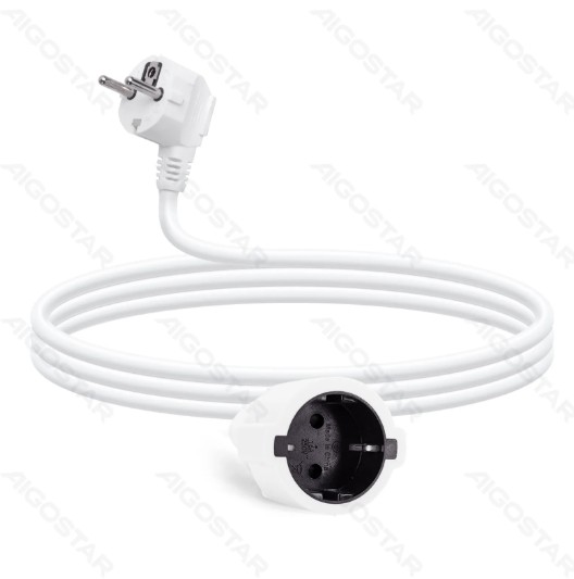 Cable Alargador Aleman 3G 3 M Blanco Aigostar