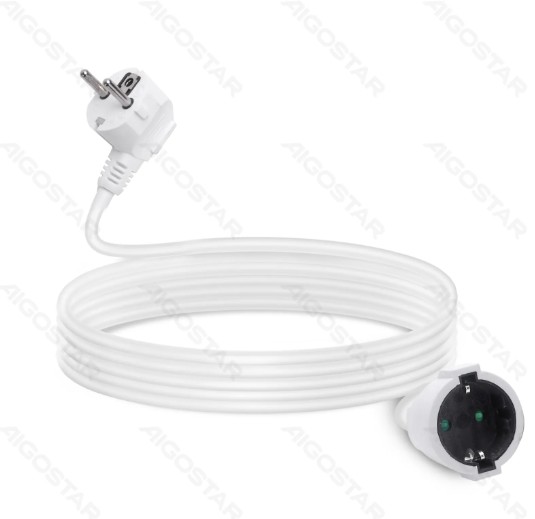 Cable Alargador Aleman 3G 5 M Blanco Aigostar
