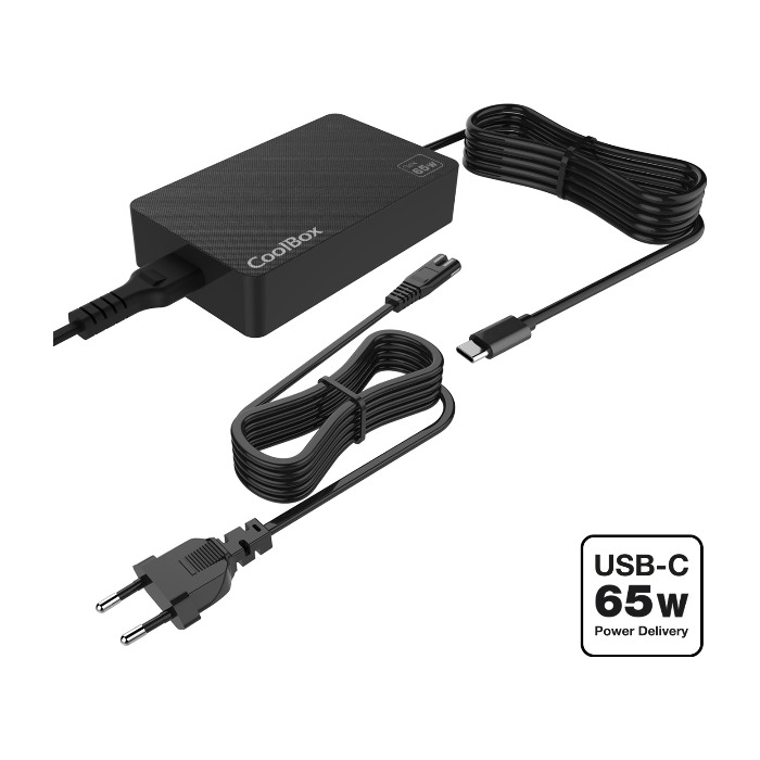 AC Adapter Universal Notebookgan USB-C 65W Coolbox