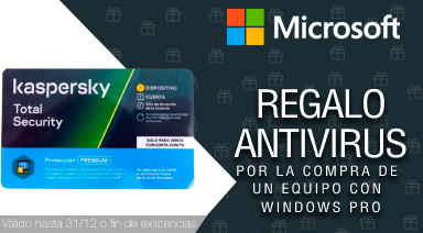 Antivirus de regalo con tu equipo con Windows PRO