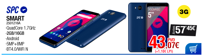 SMARTPHONE SPC SMART 5" (2+16GB) BLUE
