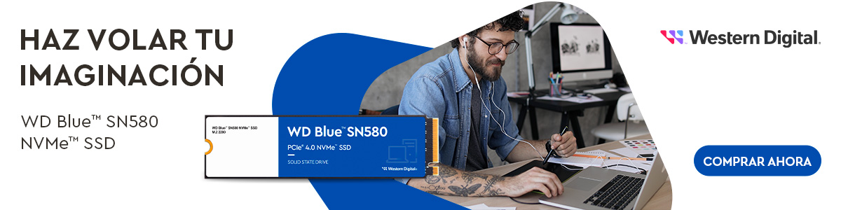 SSD SERIE M.2 2280 PCIe BLUE NVME SN580 WD