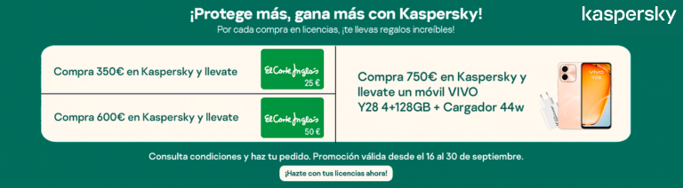 Protege más, gana más con Kaspersky