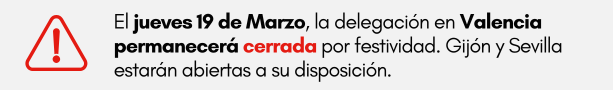 Aviso Valencia festividad cerrado